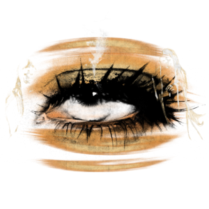Eye with Grim reaper design